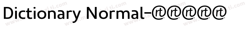 Dictionary Normal字体转换